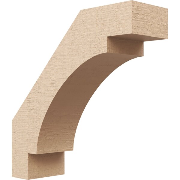Ekena Millwork 5-inch W x 16-inch D x 16-inch H Merced Rough Cedar Woodgrain TimberThane Knee Brace, Primed BRCUR05X16X16MRCRCPR - main